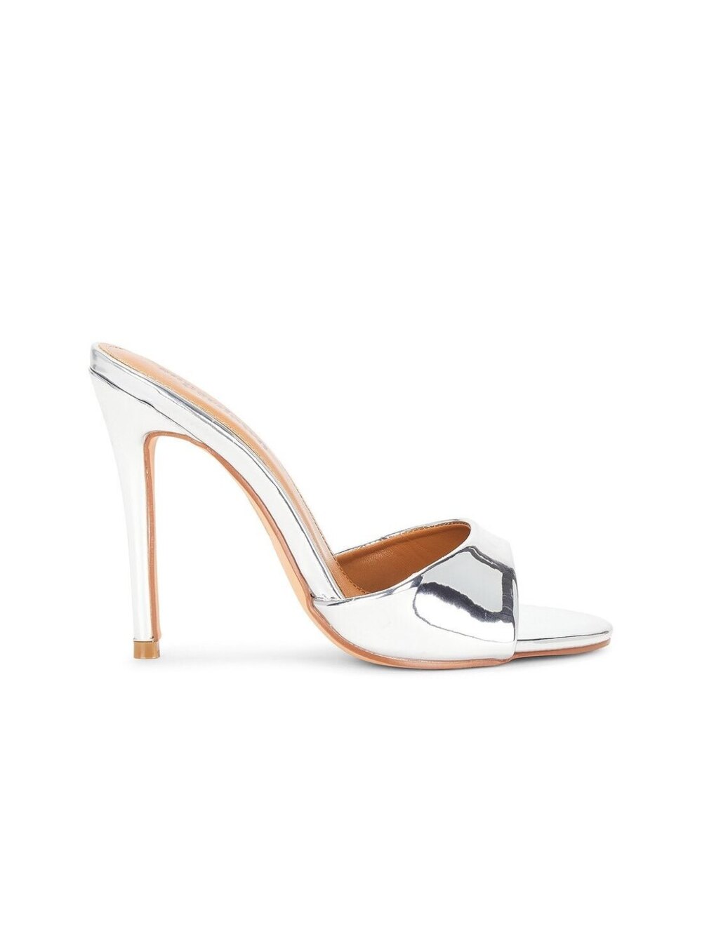 Superdown tori heel silver open toe